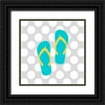thumbnail image 1 of Robinson, Tamara 20x20 Black Ornate Wood Framed with Double Matting Museum Art Print Titled - Beach Bathroom II, 1 of 4