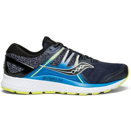 Saucony Mens Omni ISO Road Running Shoe Sneaker - Navy/Blue/Citron - Size