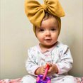 thumbnail image 3 of FRSASU Clearance 0-6 Month Baby Unisex Hat Solid Elastic Big Bow Design Hat, 3 of 4
