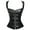 Black-1, variant on VASLANDA Womens Sexy PU Steampunk Corset Faux Leather Buckle Zipper Bustier Top Plus Size