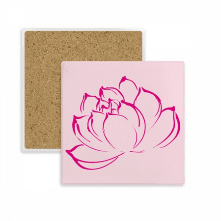 

Flower Lotus Flower Pattern Square Coaster Cup Mat Mug Subplate Holder Insulation Stone