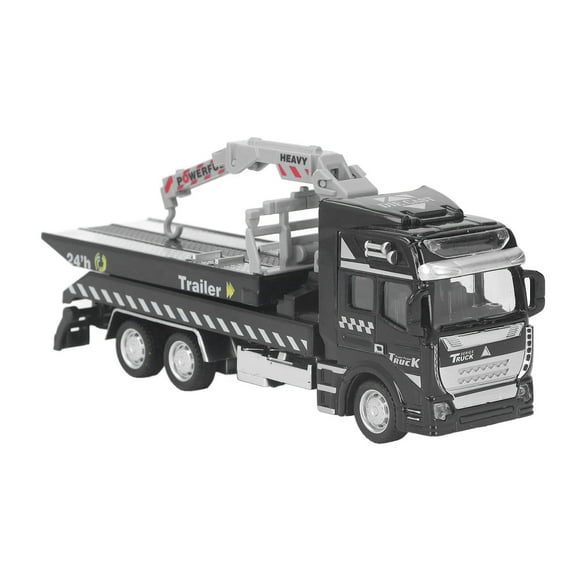 Modelo de camión de remolque de policía, modelo de camión de remolque de policía, camiones de remolque grandes, juguete de modelo de coche de rescate de policía, juguete con características mejoradas