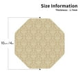 thumbnail image 2 of Drink Coasters, Damask Beige Tan Brown -PVC Leather Coasters Sets of 4 for Tabletop Protection - Bar Accessories, Coasters for Drinks Cup Aesthetic Coasters Home Office Decor Octagon, 2 of 5