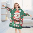 thumbnail image 5 of FORMRS Wearable Blanket Hoodie with Sleeves for Kids Cozy Flannel Sweatshirt, Cute Christmas Pattern, 5 of 7
