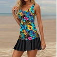 thumbnail image 3 of Zunfoe Tankini Swimsuits for Women Tummy Control Tankini Top with Swim Skirt Summer Beach Bathing Suit Two-Piece Beachwear, 3 of 7