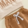 thumbnail image 5 of Paguaki Toddler Baby Boys Fall Winter Sets 0 6 12 18 24 Months 2T 3T Long Sleeve Casual Letter MAMA's Little MAN Hoodie Sweatshirt Pullover Tops + Solid Joggers Pants Outfit Set, 5 of 6