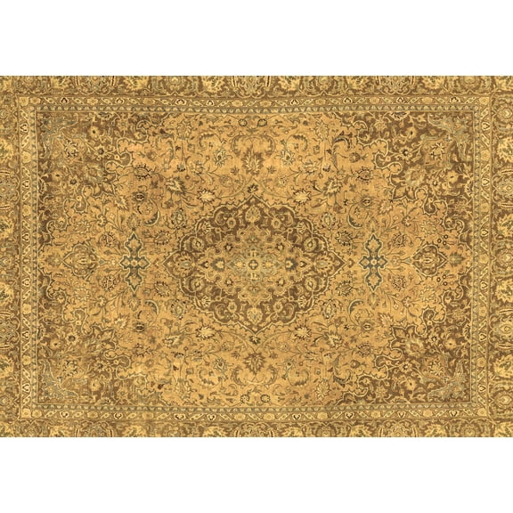 Ahgly Company Indoor Rectangle Abstract Brown Modern Area Rugs, 3' x 5'