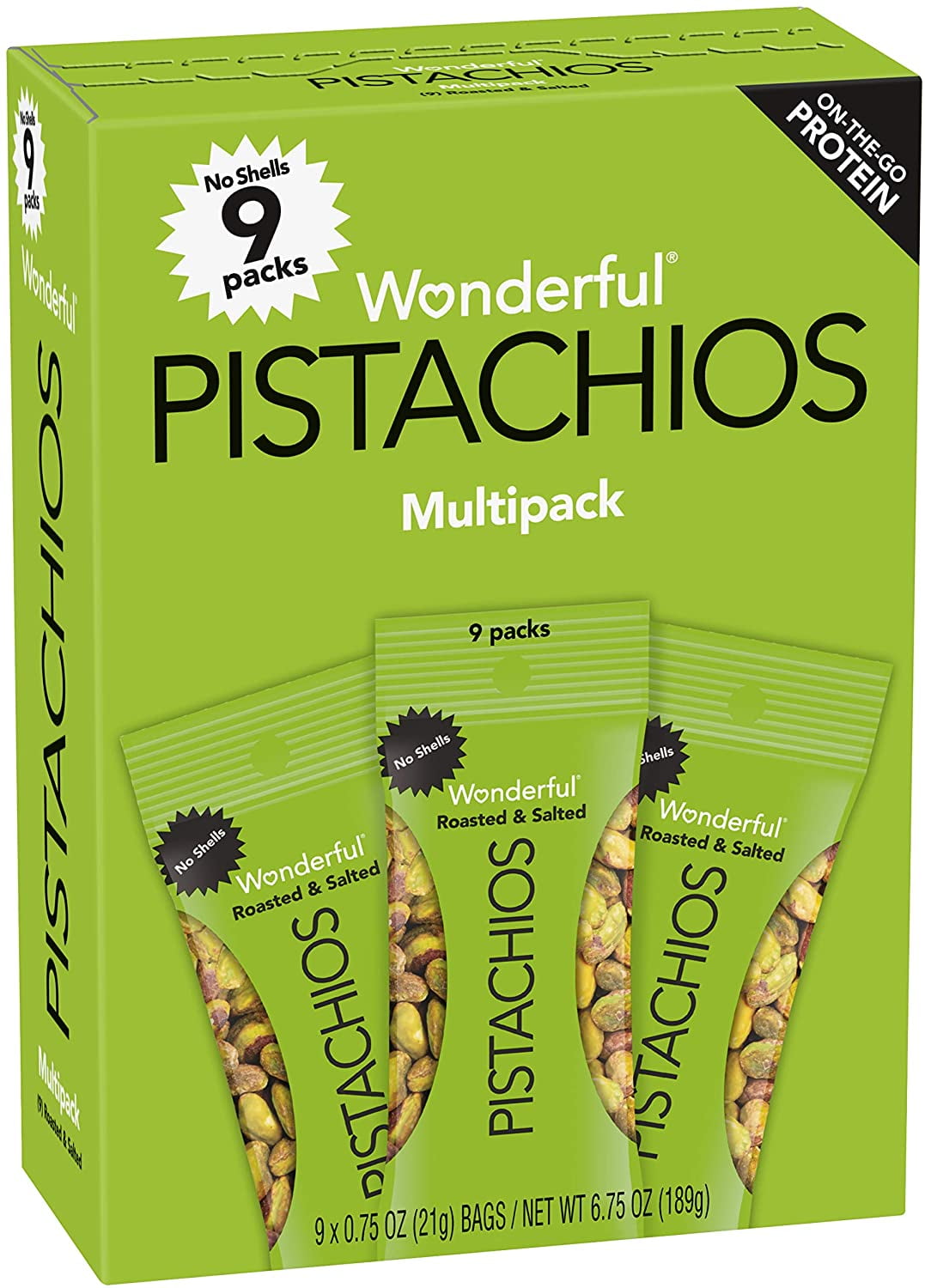 Wonderful Pistachios No Shells Roasted and Salted Nuts, 6.75 Ounce