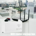 thumbnail image 3 of EASTIN Wireless Wifi Router Shelf Storage Box Wall Mount Plug Organizers (White), 3 of 6