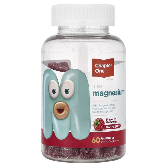 Zahler Chapter One Magnesium Gummies, 60 Count, Great Tasting Magnesium Supplements for Kids & Adults, Calm Magnesium Gummies
