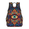 thumbnail image 1 of Fotbe Vibrant Psychedelic Eye Mochila Ligera para Hombres y Mujeres - Duradera y Resistente al Agua, Ideal para Escuela, Trabajo, Viajes y Uso Diario, 1 of 7