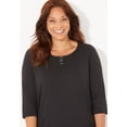 thumbnail image 2 of Catherines Women's Plus Size Suprema Studio Double-Ring Tee, 2 of 4