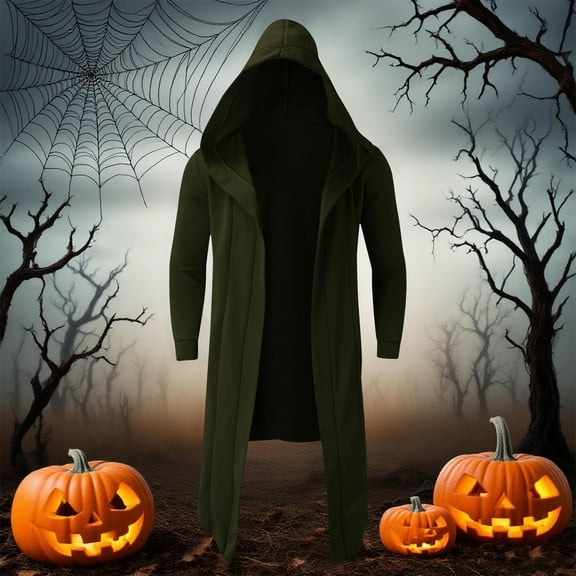 Donemore Men's Loose Fit Hooded Windbreaker Jacket with Pockets, Longline Casual Outerwear 100% Polyester Japanese Streetwear