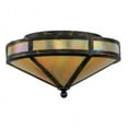 thumbnail image 4 of Meyda Tiffany 140867 Craftsman Prime 2 Light 16" Wide Semi-Flush Ceiling Fixture - Black, 4 of 5