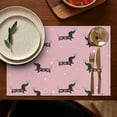 thumbnail image 5 of Cute Cartoon Dachshund Summer Placemats Table Placemats Set Of 4-Linen Kitchen Washable Placemats Table Mats 11.8"x17.7"Non-Slip Heat Resistant, 5 of 6