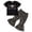GADM-Black, variant on mgoYE Baby Girl Hunting Clothes Heart Print Short Sleeve T Shirt Jungle Camo Flared Pants Toddler Summer Bell Bottoms Outfit(Black,3-4 Years)
