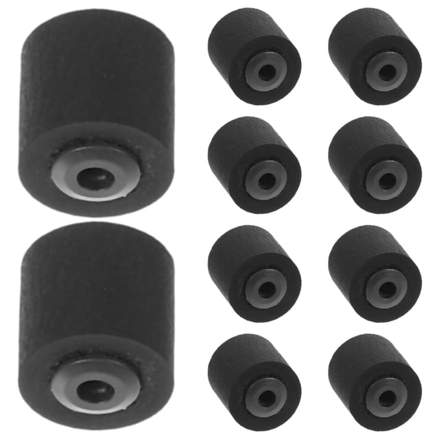 LOLIPPYY 12Ud Rodillo De Pinza Para Cassette Con De Goma Y Plástico Negro