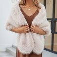 thumbnail image 6 of Elainilye Fashion Women's Faux-Fur Collar Scarf Wrap Cold Winter Warmer Elegant Long Shawl Wrap,Beige, 6 of 9