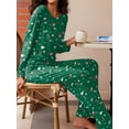 thumbnail image 3 of Avidlove 2 Pack Women Pajama Set Soft Long Sleeve Print Top and Pajama Bottoms Sleepwear Pjs Cozy Loungwear with Pockets S-XXL, 3 of 7