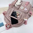 thumbnail image 3 of Sonducket escolar cómoda y espaciosa para mujer - de gran capacidad para mujer escolar Mochilas negro con insignia colgante, 3 of 6