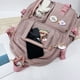 thumbnail image 3 of Sonducket escolar cómoda y espaciosa para mujer - de gran capacidad para mujer escolar Mochilas negro con insignia colgante, 3 of 6