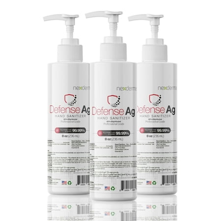 Nexderma Antibacterial Moisturizing Liquid Hand Sanitizer, Alcohol-Based - 8 Ounce, 3 Pack