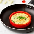 thumbnail image 5 of BE-TOOL Round Silicone Egg Pancake Ring with Handle Omelet Fried Egg Poached Eggs Tool Temperature Resistance -30℃ to 230℃ Green, 5 of 8