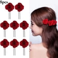 thumbnail image 1 of 8PCS Wedding Hair Pin Fake Rose Flower Bridal Hairpin Stick Wedding Hair Stick, 1 of 10