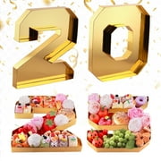 Xecessory 4Pcs 2025 Graduation Decoration Party Supplies, Charcuterie Board Numbers Serving Trays  Food Tray Graduation Number Box for Charcuterie