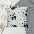 thumbnail image 2 of Qinduosi Throw Pillow Covers " Set of Soft Kids Cute Animal Decorative Throw Pillowcases for Cute Animal Decor Pillow Cases Cushion Covers Black White Cushion Cases, 2 of 5