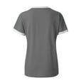 thumbnail image 4 of Innerwin Tee Design Lettres Hauts pour Femmes Été Manches Courtes T-Shirt Décontracté Gris L, 4 of 7