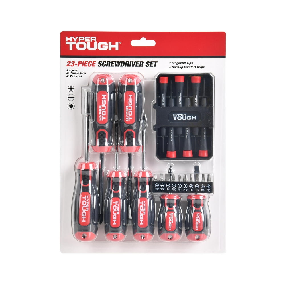 Hyper Tough HeavyDuty 23 Piece Steel Screwdriver Set