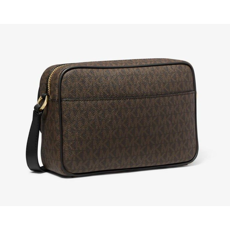 Michael Kors Parker Medium Chain Swag Camera Crossbody Brown/Black