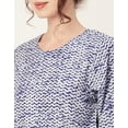 thumbnail image 5 of Moomaya Printed Asymmetric Tops For Women, Poly Rayon Long Sleeve Tunic Top, 5 of 8
