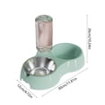 thumbnail image 3 of SHENGXINY Stainless Steel Cat Food Bowl and Water Bowl Set - 2 in 1 Automatic Gravity Water Dispenser, Integrated Food Water Bowl for Small Medium Dogs & Cats Green 11.81x4.72x10.24in, 3 of 6