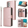 thumbnail image 1 of Feishell for Samsung Galaxy A53 5G (6.5 inch) Wallet Case for Women Men,Premium PU Leather Magnetic Clasp Zipper 9 Card Slots Folio Flip Holder Shockproof Purse Phone Case with Wrist Strap,Rosegold, 1 of 8