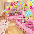 thumbnail image 4 of PIXHOTUL Candyland Party Decorations - Lollipop Theme Birthday Party Decorations Including Plates, Disposable Cups, Napkins, Tableware, Tablecloth, Banner for Candy Theme Party Supplies - Serve 20, 4 of 7