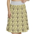 thumbnail image 1 of Women's Antlers Tribal Deer Animal Native A-line Printed Skirt Casual Wear, 2XL, Pale Green Dark Brown, by Ambesonne, 1 of 1