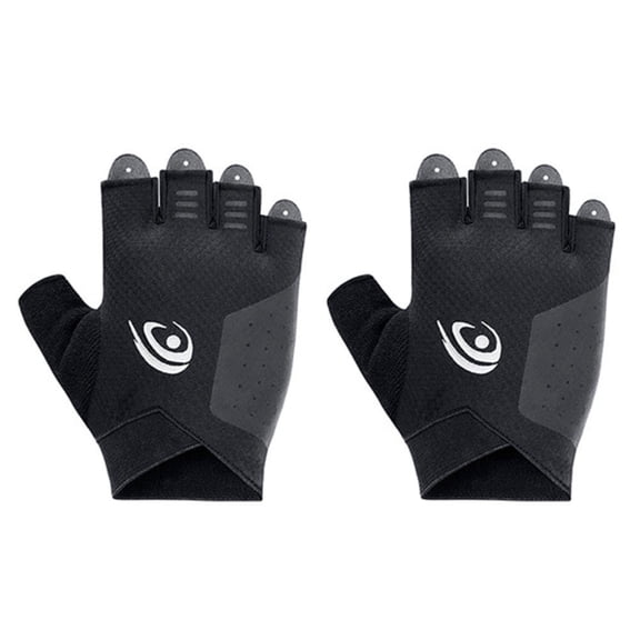 LOLIPPYY Half-Finger Gloves Black Breathable for Cycling and Mountaineering