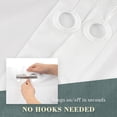 thumbnail image 3 of No Hook PEVA Shower Curtain or Liner - 8G Heavy Duty Frosted Bathroom Hooks Required, Waterproof Plastic & PVC Free, Standard Size 71 x 74, Frost, 3 of 4