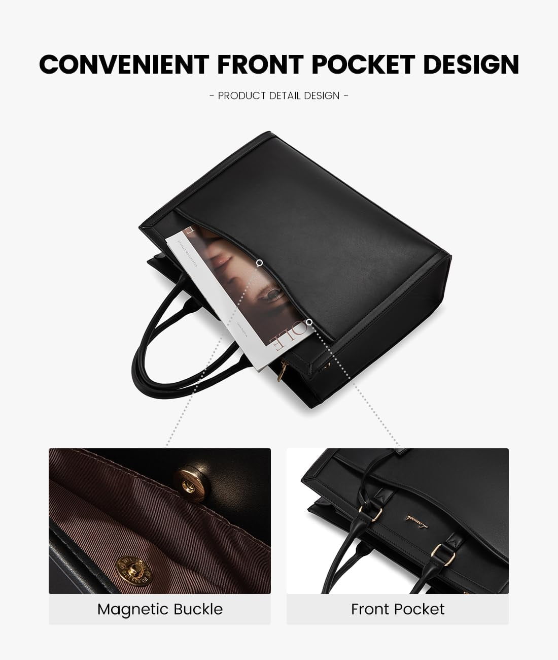LOVEVOOK Laptop Tote Bag for Women, Office Work Bag Briefcase fit for 15.6 inch Laptop, Large Capacity Teacher Bag Handbag