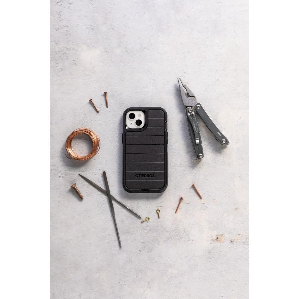 OtterBox iPhone 14 Plus Only - Defender Series Screenless Edition Case - Canyon Sun Pink - Holster Clip Included - Microbial Defense Protection - Non-Retail Packaging