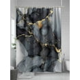thumbnail image 5 of Abstract Art Shower Curtain, Gold Grey Gradient Marble Texture Waterproof Shower Curtain Set with 12 Hooks Lightweight Washable Fabric Shower Curtains for Bathroom 36x72 Inches, 5 of 6