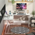 thumbnail image 2 of YRLLENSDAN 50 Inch L shaped Corner Gaming Desk, Adjustable Computer Desk with Large Desktop, Home Office Desk with Monitor Stand, for Home and Work Place, White, 2 of 7