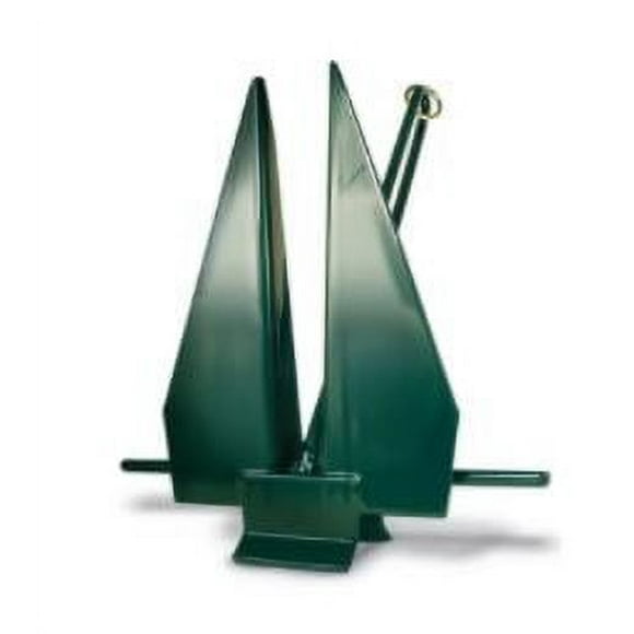 Greenfield Boat Anchor 669-11-FG Traditional; Slip-Ring Fluke Style; For Up to 24 Foot Length Boat; 11 Pound; PVC Coated; Forest Green; Cast Iron; Anchor Only