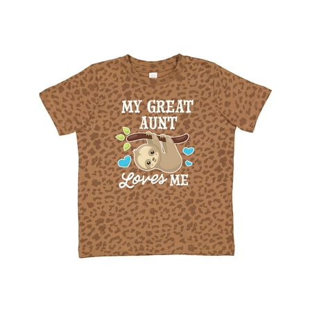 

Inktastic My Great Aunt Loves Me with Sloth and Hearts Gift Toddler Boy or Toddler Girl T-Shirt