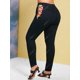 thumbnail image 4 of Jeans Flacos de Talla Grande con Cordones Laterales Rosegal Vaqueros de talla grande, 4 of 5