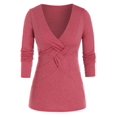 thumbnail image 1 of Talla grande Tamaño de manga larga Cross Tee Rosegal Mangas largas de talla grande, 1 of 5
