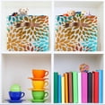 thumbnail image 7 of GZHJMY Collapsible Storage Basket Summer Flower Pattern Rectangular Storage Bins Baskets Toys Storage Bins with Handles for Bedroom Home Office 2PCS, 7 of 7