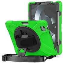 XYX Case for iPad Air 11 (2025)/iPad Air 11 (2024)/iPad Pro 11 inch (2022/2021/2020/2018) with 360 Degree Rotating, Hand Strap, Shoulder Strap, Green